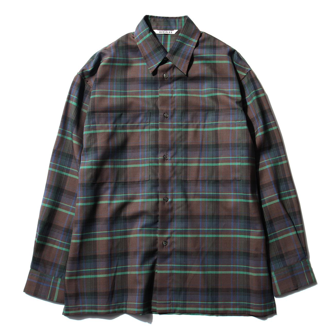 SUPER LIGHT WOOL CHECK SHIRTS (メンズ) - Brown Check