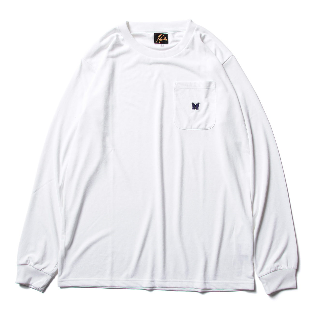 L/S Crew Neck Tee - Poly Jersey - White