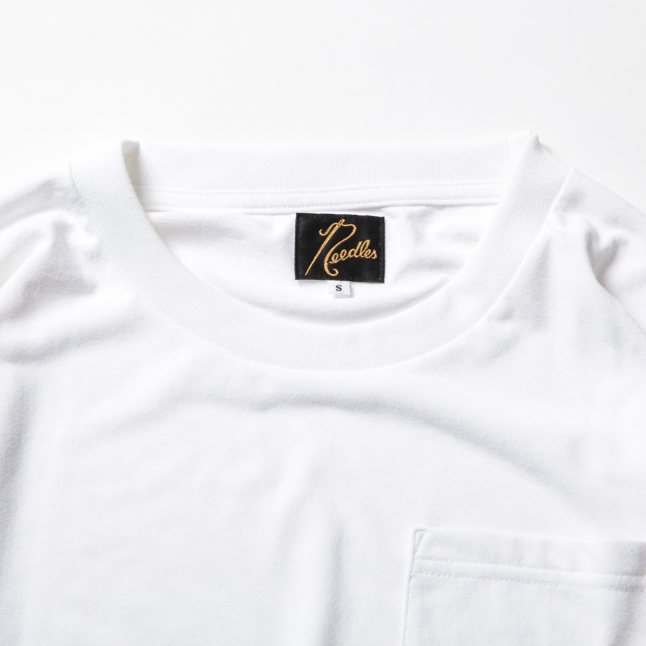 Needles / ニードルズ | L/S Crew Neck Tee - Poly Jersey - White