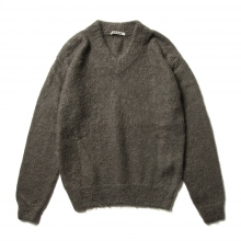 AURALEE / オーラリー | BRUSHED SUPER KID MOHAIR KNIT V-NECK P/O