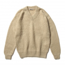 AURALEE / オーラリー | BRUSHED SUPER KID MOHAIR KNIT V-NECK