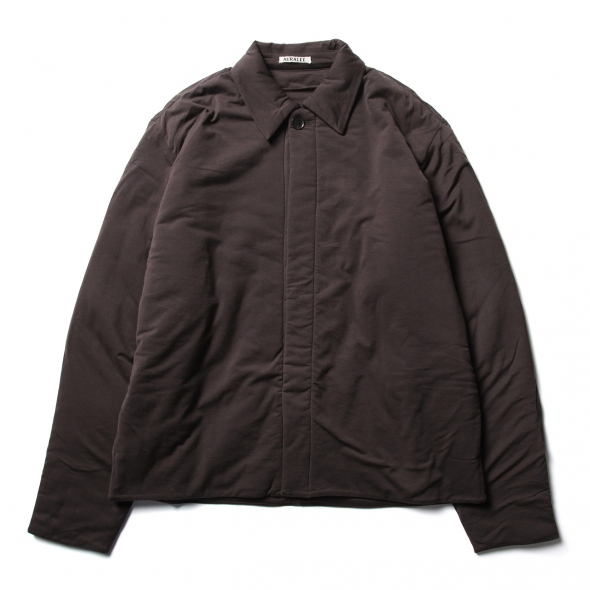 DOUBLE CLOTH PUFFER BLOUSON - Dark Brown