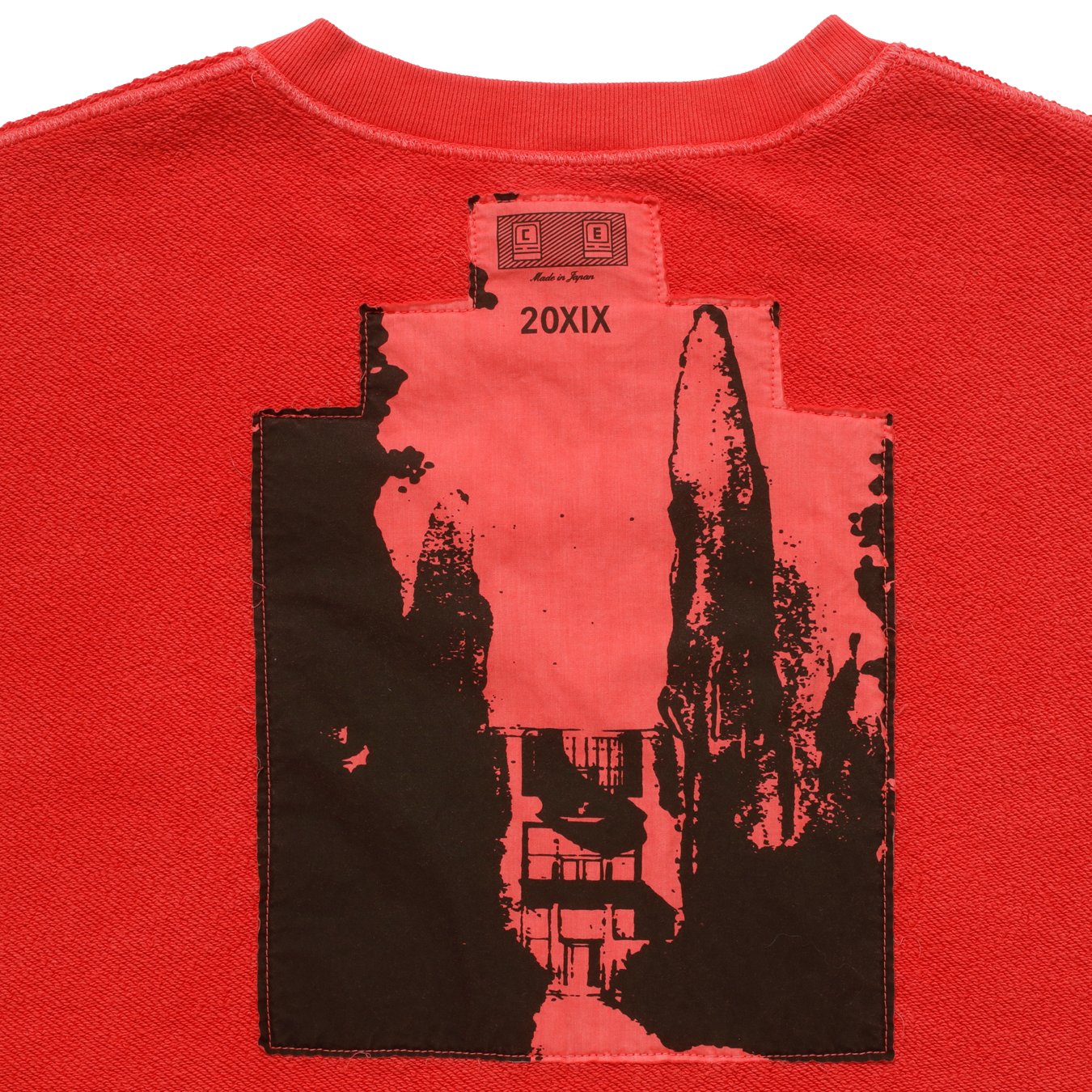 OVERDYE NUMBERS ZIGGURAT CREW NECK - Red