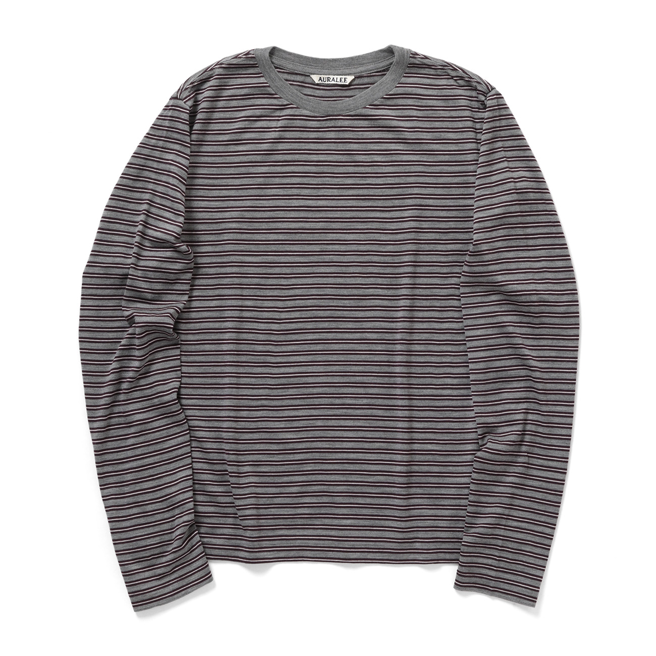 AURALEE / オーラリー | SOFT SMOOTH WOOL STRIPE JERSEY L/S TEE
