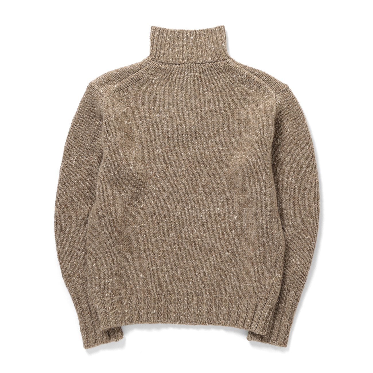 AURALEE / オーラリー | LOW-GAUGE HOMESPUN TWEED KNIT ZIP TURTLE
