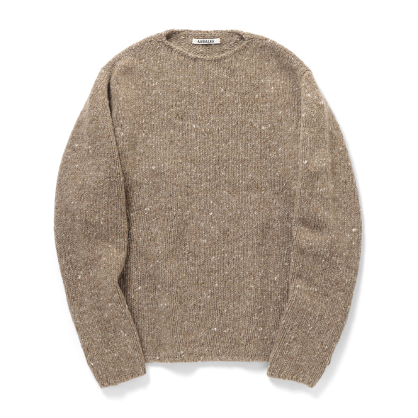 AURALEE / オーラリー | LOW-GAUGE HOMESPUN TWEED KNIT P/O (メンズ