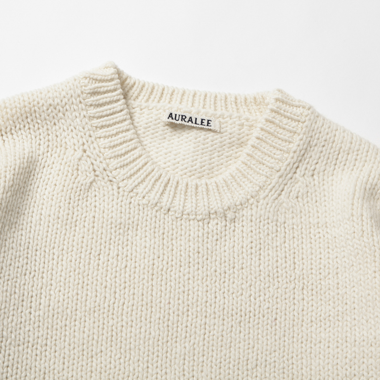 WOOL FELT YARN KNIT P/O (メンズ) - White