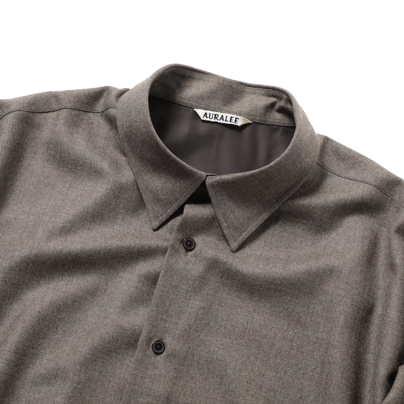 SUPER LIGHT WOOL SHIRT 襟元
