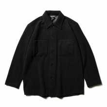 AURALEE / オーラリー | CASHMERE WOOL BRUSHED JERSEY BIG SHIRTS - Top Charcoal
