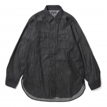 ENGINEERED GARMENTS / エンジニアドガーメンツ | Work Shirt - Cotton Denim Shirting - Black