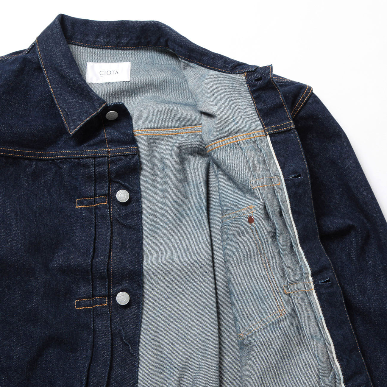 ジャケット・アウター CIOTA Single Pocket Denim Jacket 1st CIOTA シオタ New Single Pocket Denim Jacket（Real Indigo