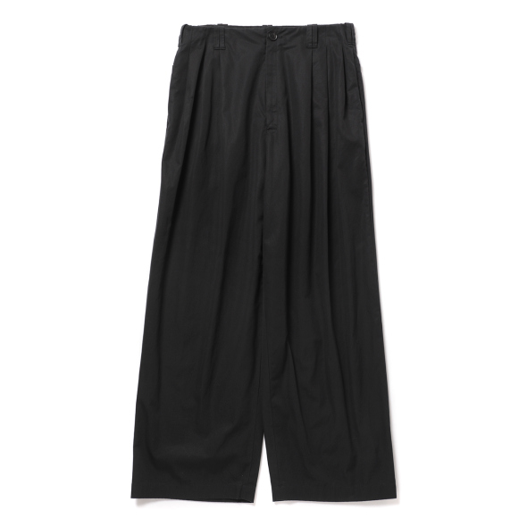 YOKE プリーツパンツ サイズ1 黒 好みの長さにカットできるプリーツパンツ 通販【ニッセン】