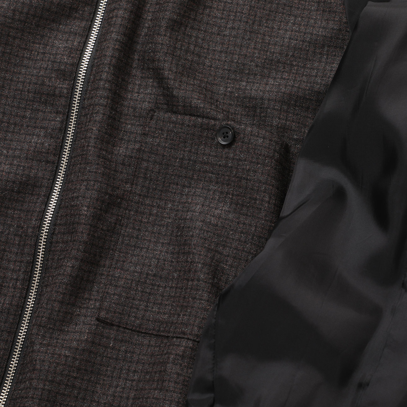 YOKE / ヨーク | Wool Nylon Reversible Harrington Jacket - Black