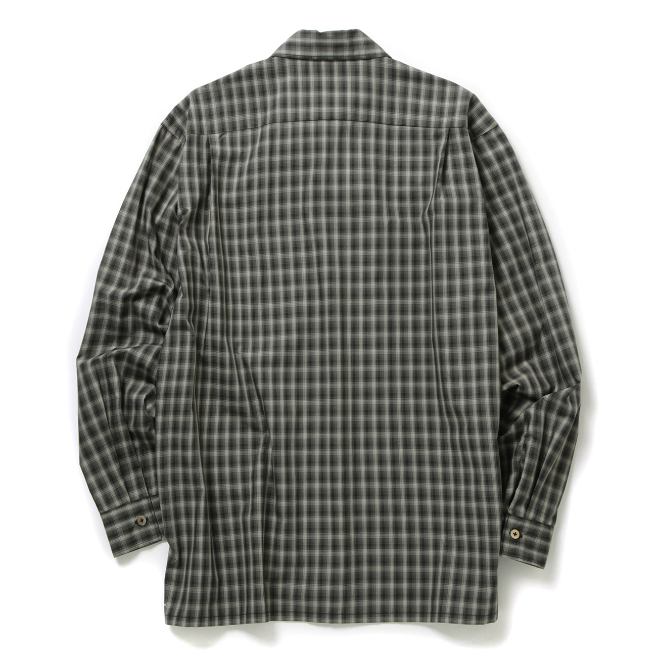 COTTON HOMBRE CHECK - REGULAR COLLAR L/S SHIRTS - C.Gray