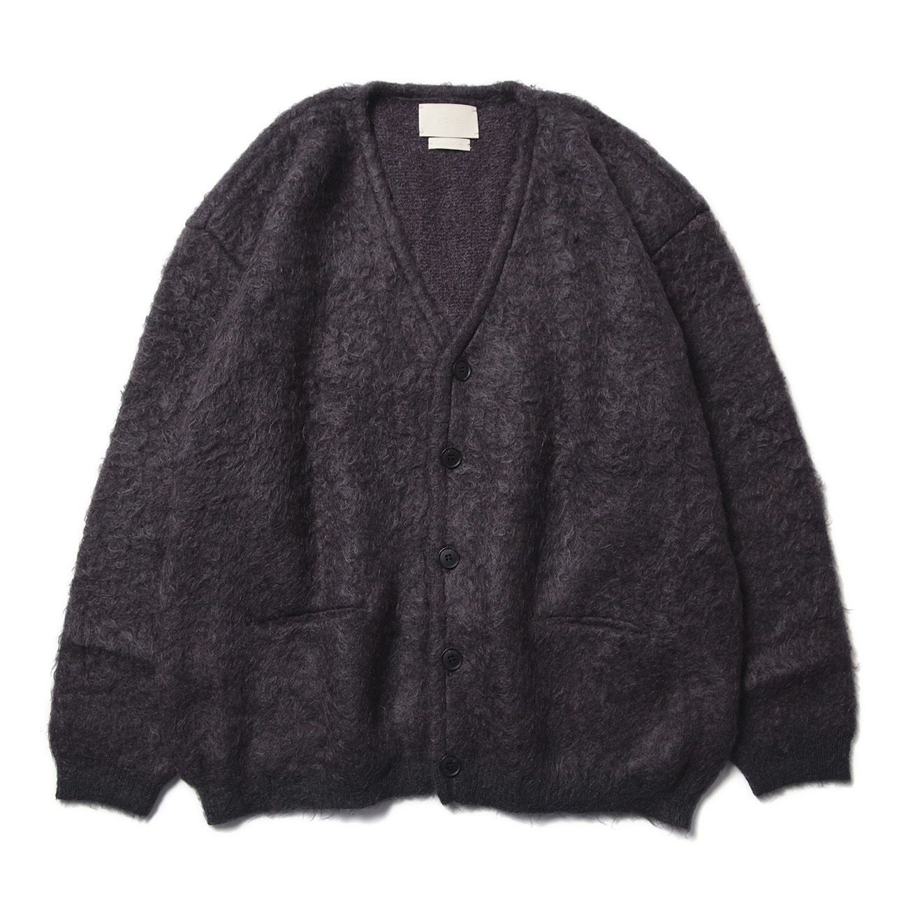 YOKE / ヨーク | 4COLOR MIX JACQUARD MOHIAR CARDIGAN - Black | 通販