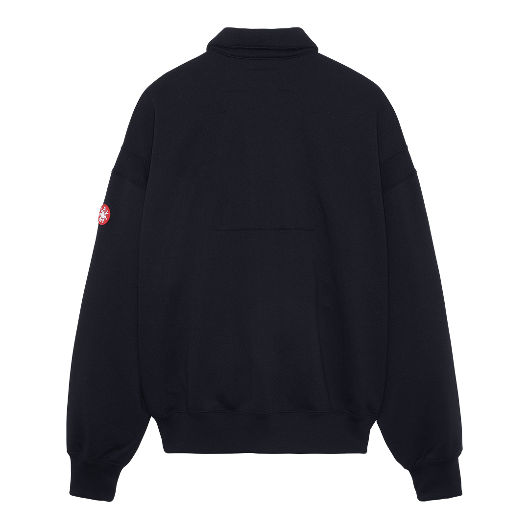 POLY ZIP SWEAT - Black