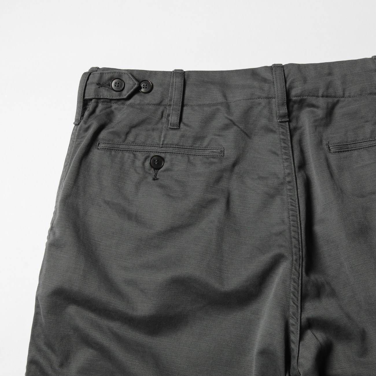 WASHED FINX BUGGY SATIN WIDE PANTS (メンズ) - Charcoal Gray