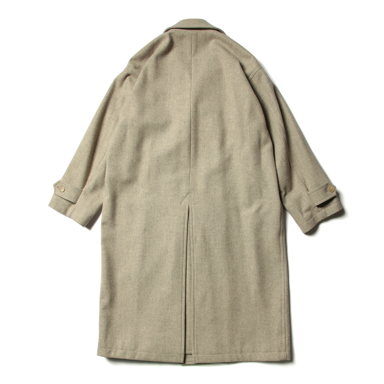 SUPER MILLED SHETLAND WOOL DOUBLE-BREASTED COAT (メンズ) - Top Gray Beige