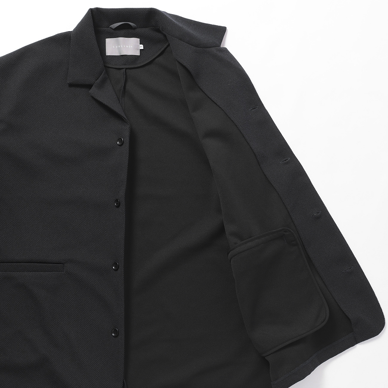 CURLY / カーリー | AIR PIQUE SHIRT JACKET - Black | 通販 - 正規