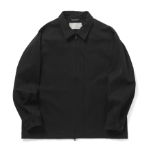 CURLY / カーリー | KNIT CHINO-CLOTH ZIP-UP BLOUSON - Black