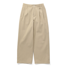 CURLY / カーリー | KNIT CHINO-CLOTH PANTS (WIDE) - Khaki