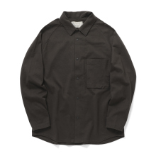 CURLY / カーリー | PLATING STITCH COTTON JERSEY SHIRT - Cacao