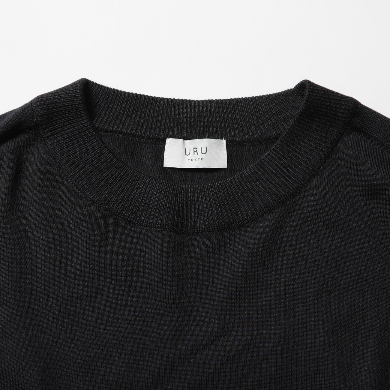 ACRYL RAYON WOOL / CREW NECK L/S KNIT - Navy