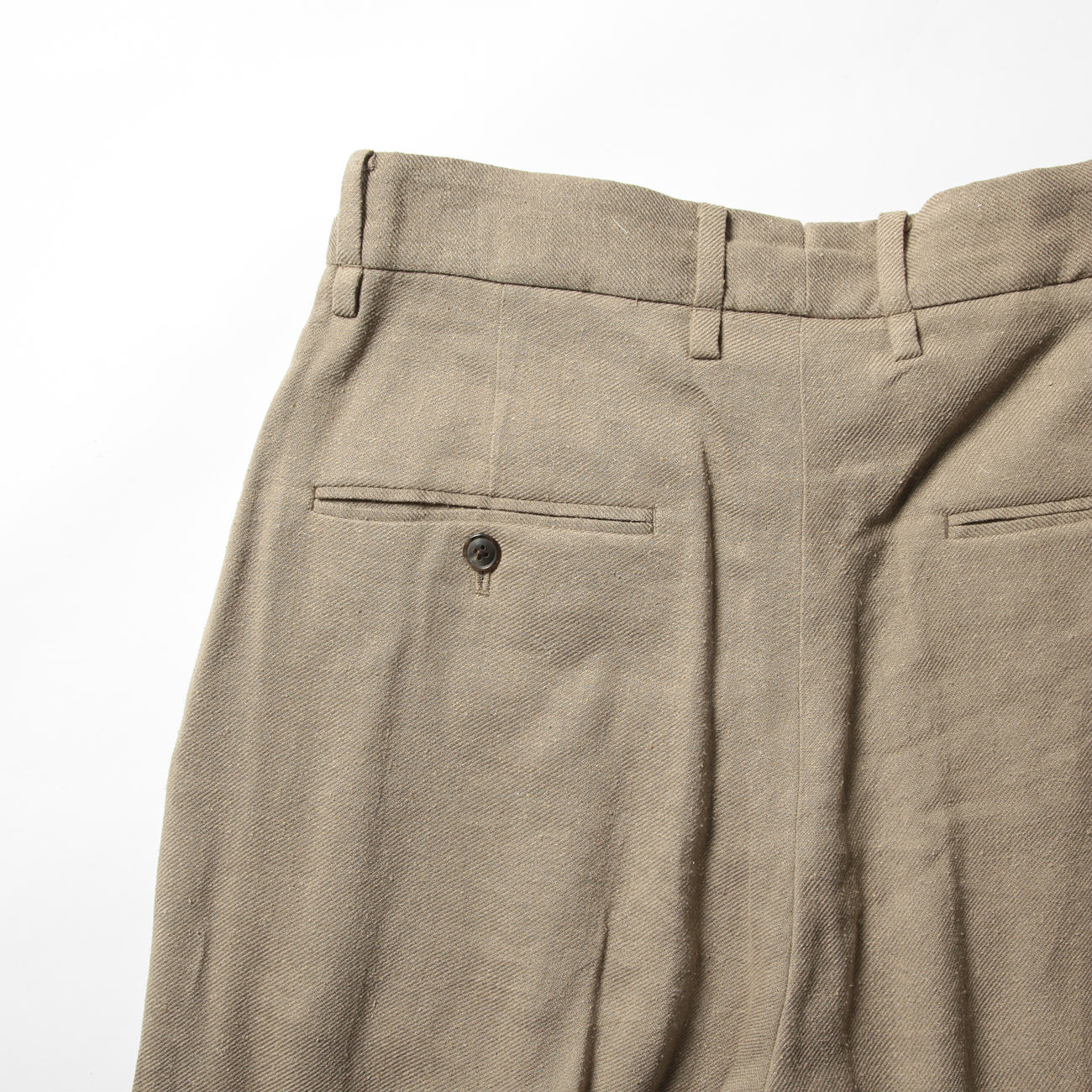 URU / ウル | LINEN SILK TWILL / 2 TUCK PANTS - Beige | 通販 - 正規