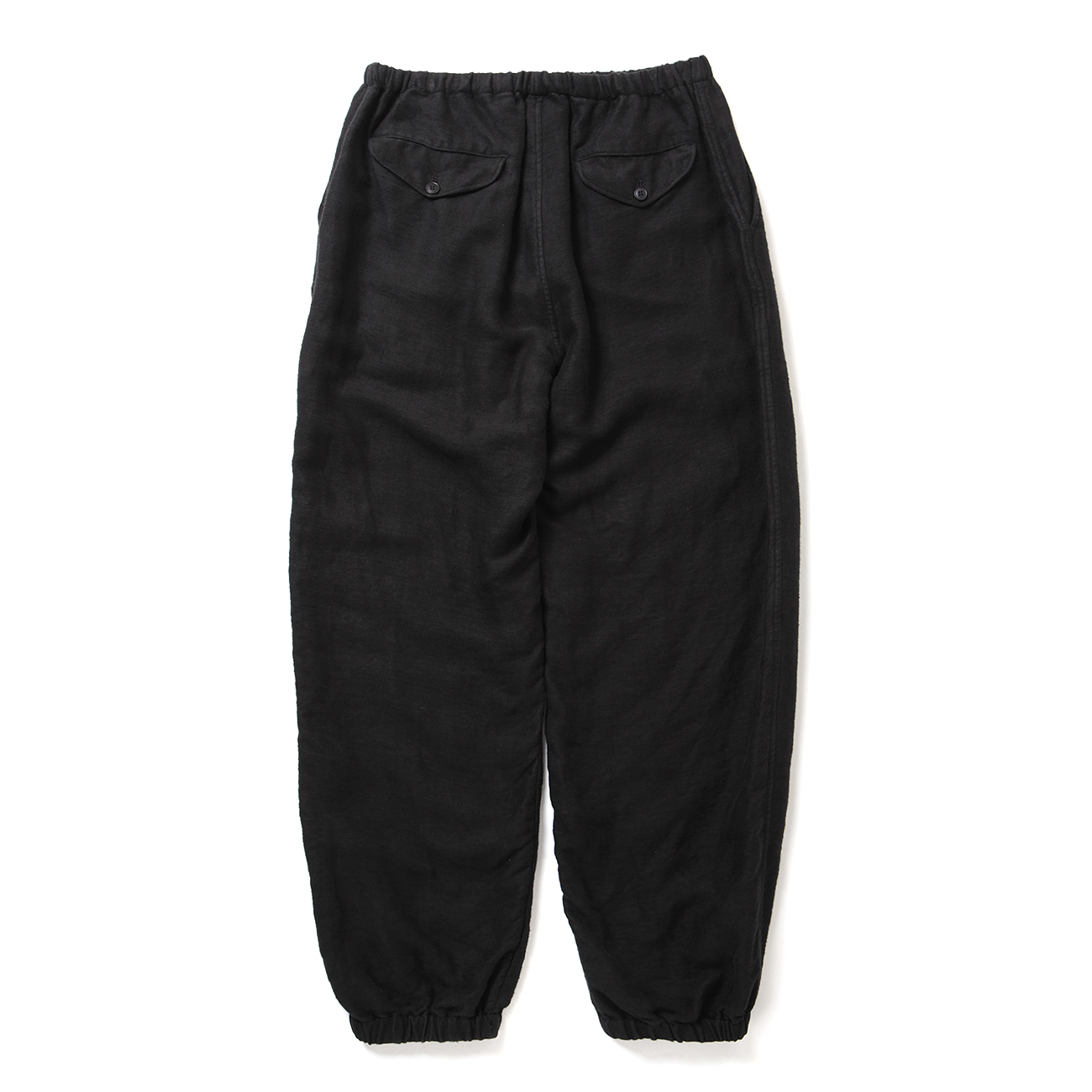 COMOLI / コモリ | リネン起毛 ドローストリングパンツ - Black | 通販