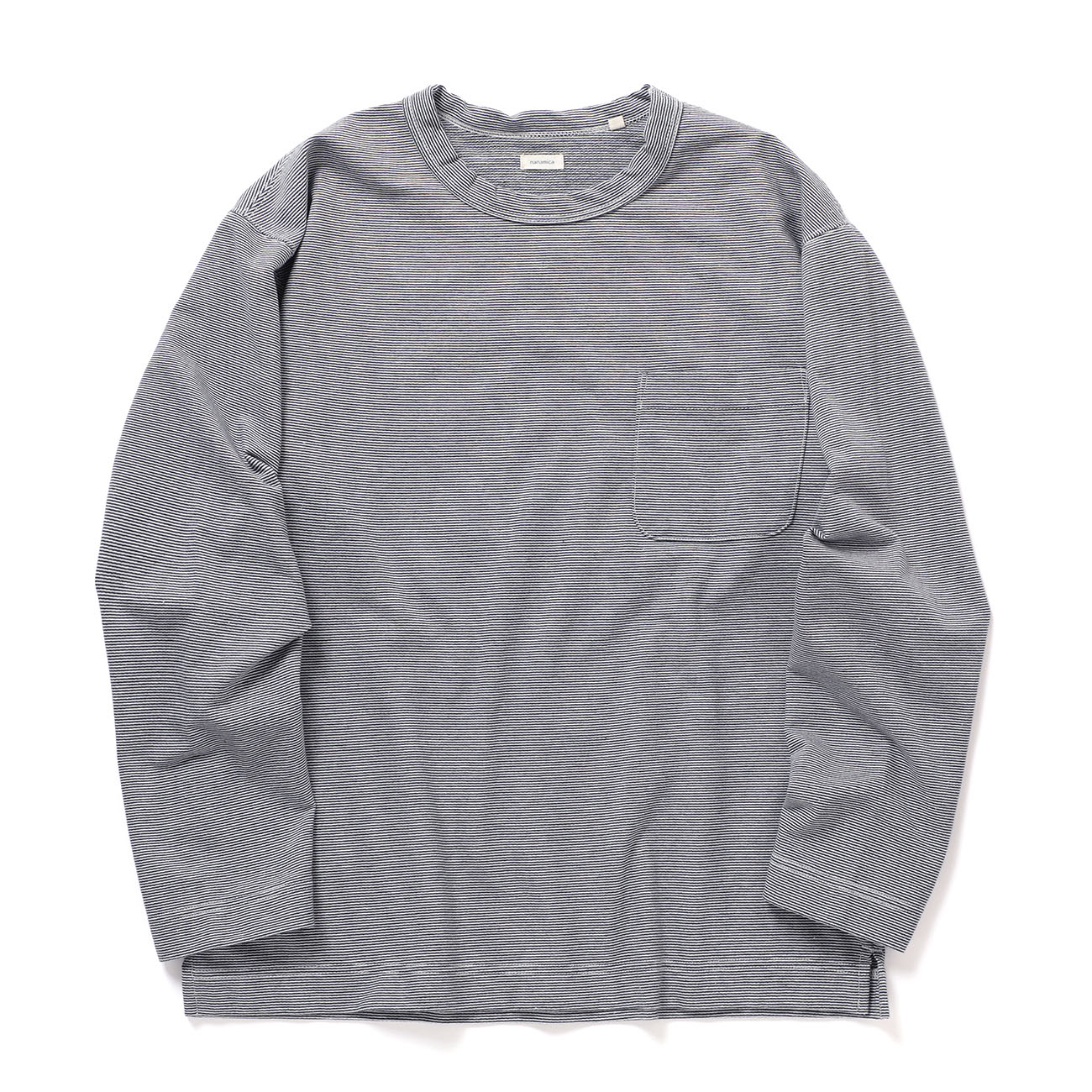 nanamica / ナナミカ | Micro Stripe Pocket L/S Tee - Navy X