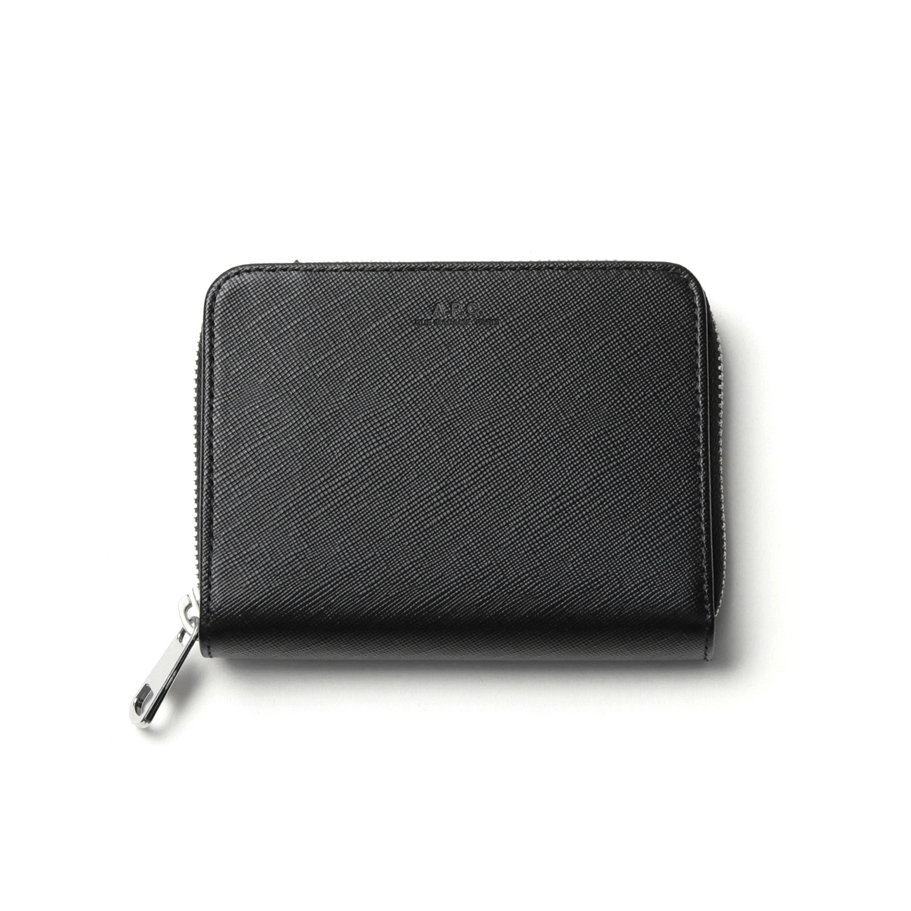 A.P.C. コンパクトウォレット エンボス Black-