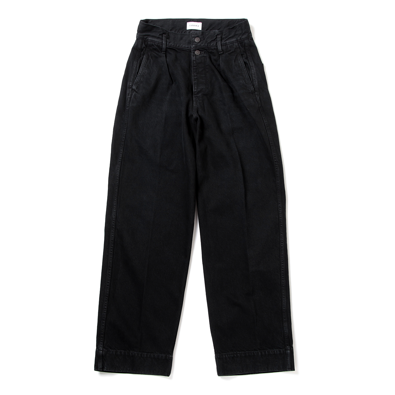 TANAKA / タナカ | THE WIDE JEAN TROUSERS - OVERDYED BLACK | 通販