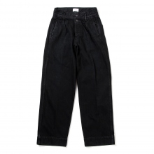 TANAKA / タナカ | THE WIDE JEAN TROUSERS - OVERDYED BLACK