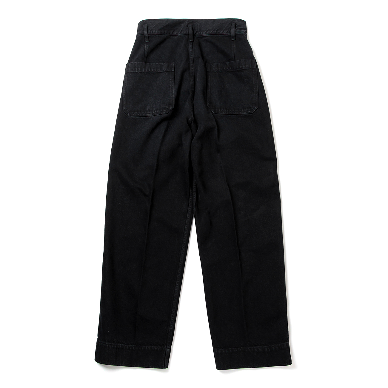 TANAKA / タナカ | THE WIDE JEAN TROUSERS - OVERDYED BLACK | 通販