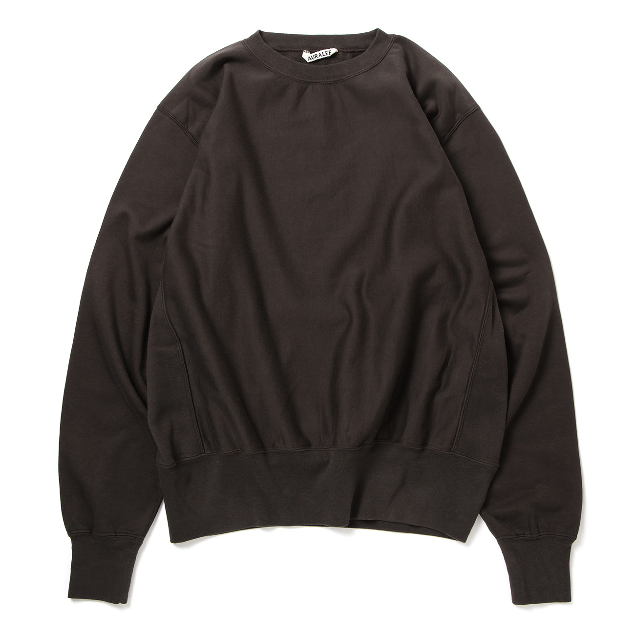 AURALEE / オーラリー | ELASTIC HIGH GAUGE SWEAT P/O - Dark Brown