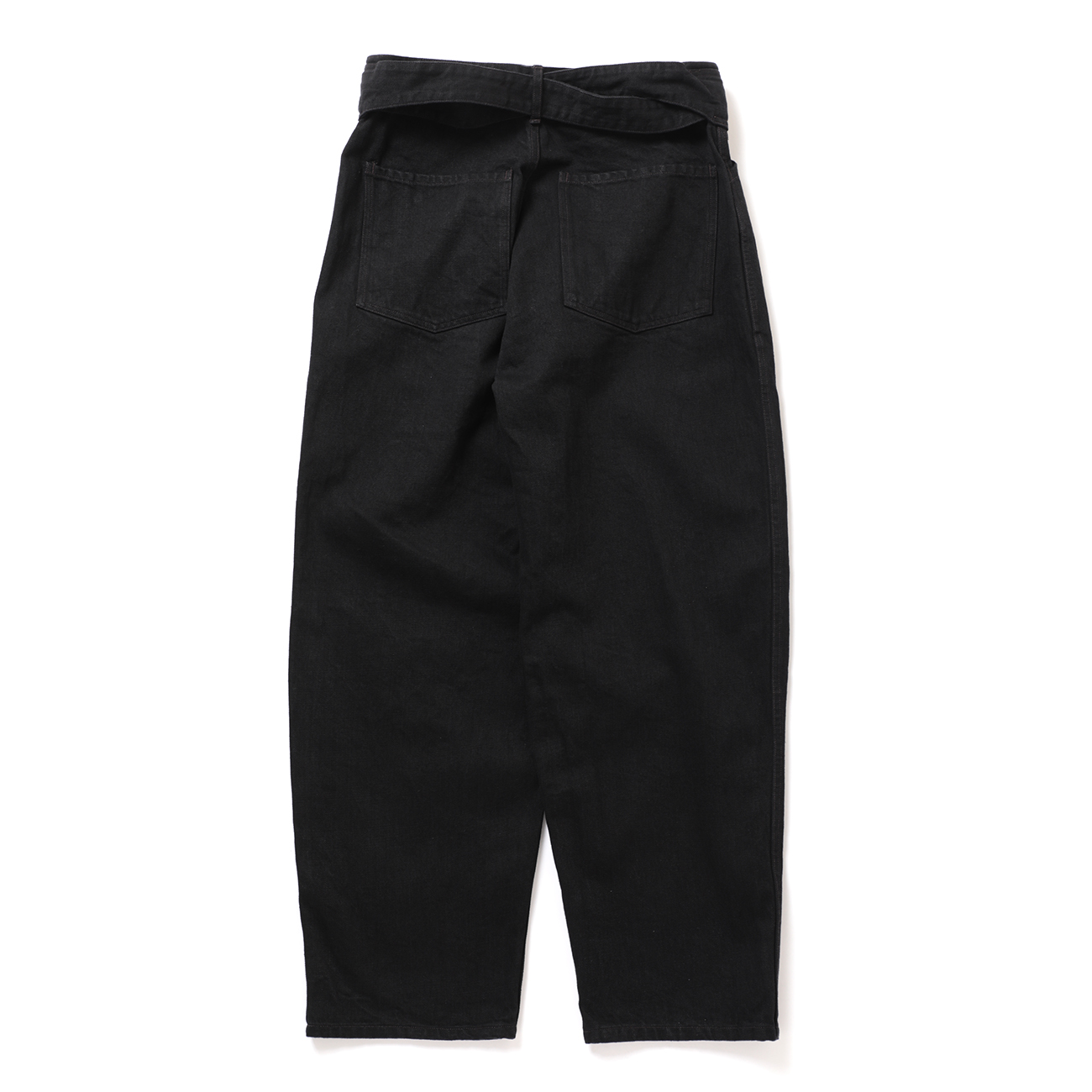 【8月末まで】 COMOLI ベルテッドデニム ブラック 23ss サイズ1 Comoli | ブラックデニム ベルテッドパンツ Black