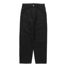 COMOLI / コモリ | ブラックデニム テーパードパンツ - Black
