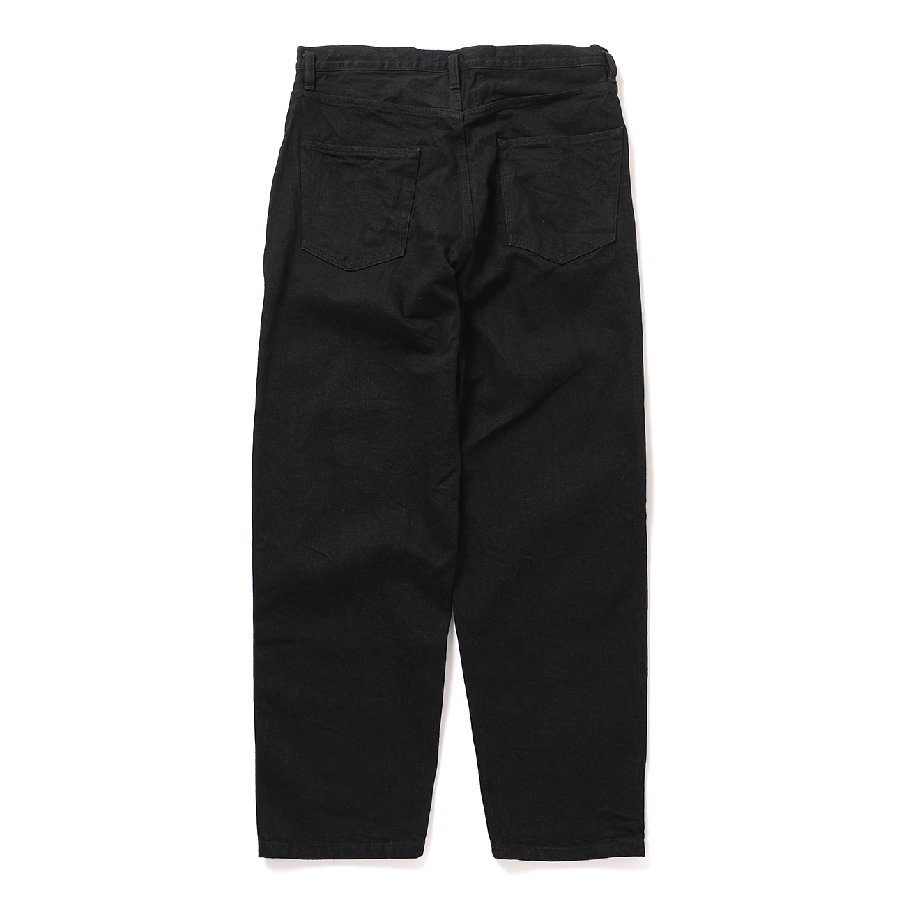 COMOLI コモリ　ブラックデニムテーパードパンツ　3 COMOLI (コモリ) ブラックデニム テーパードパンツ