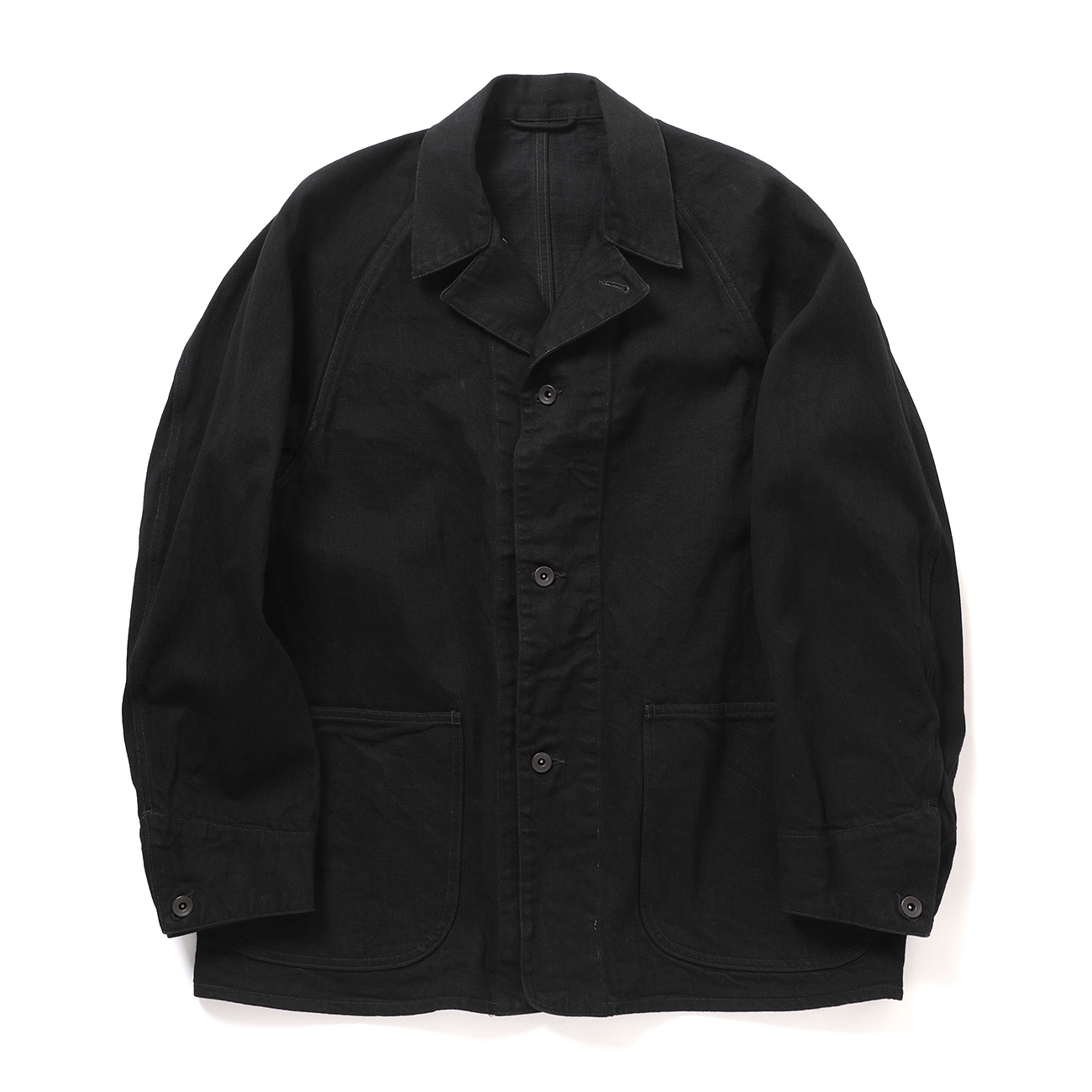 コモリ　デニムワークジャケット　24SS ブラック　サイズ3 COMOLI (コモリ) デニム ワークジャケット
