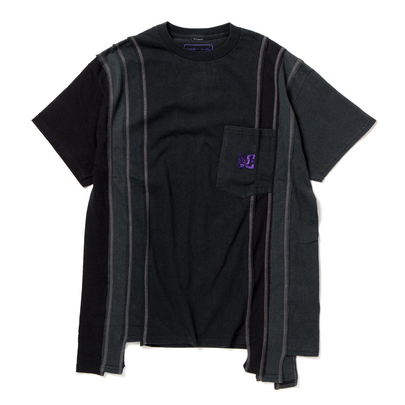 Needles × DC SHOES 7 Cuts S/S Tee - Solid / Fade - Black