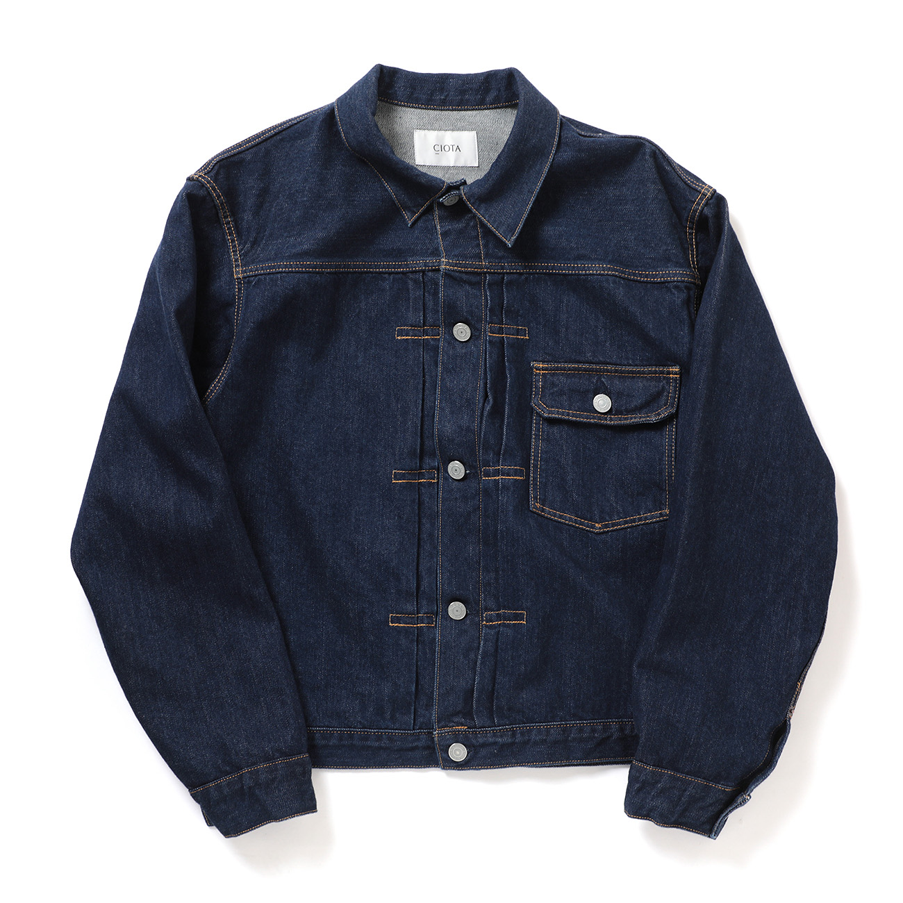 CIOTA / シオタ | Single Pocket Denim Jacket (Real Indigo) - Navy