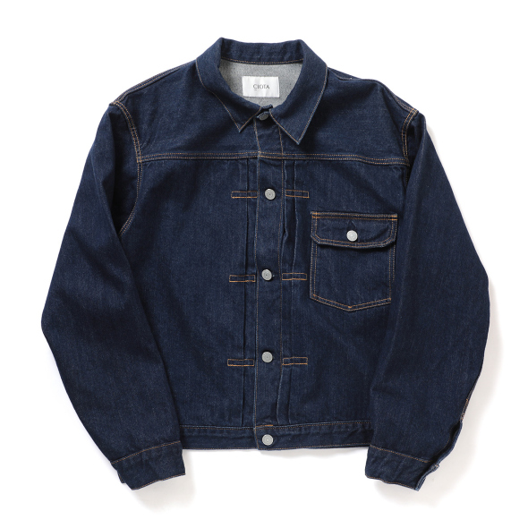 CIOTA / シオタ | Single Pocket Denim Jacket (Real Indigo) - Navy