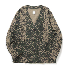 South2 West8 / サウスツーウエストエイト | V Neck Jacket - Flannel Cloth / Printed - Leopard