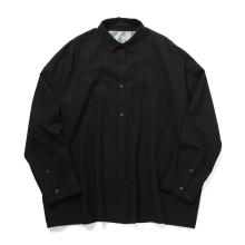 Dulcamara / ドゥルカマラ | コットンビエラワイドBOXシャツ - Black