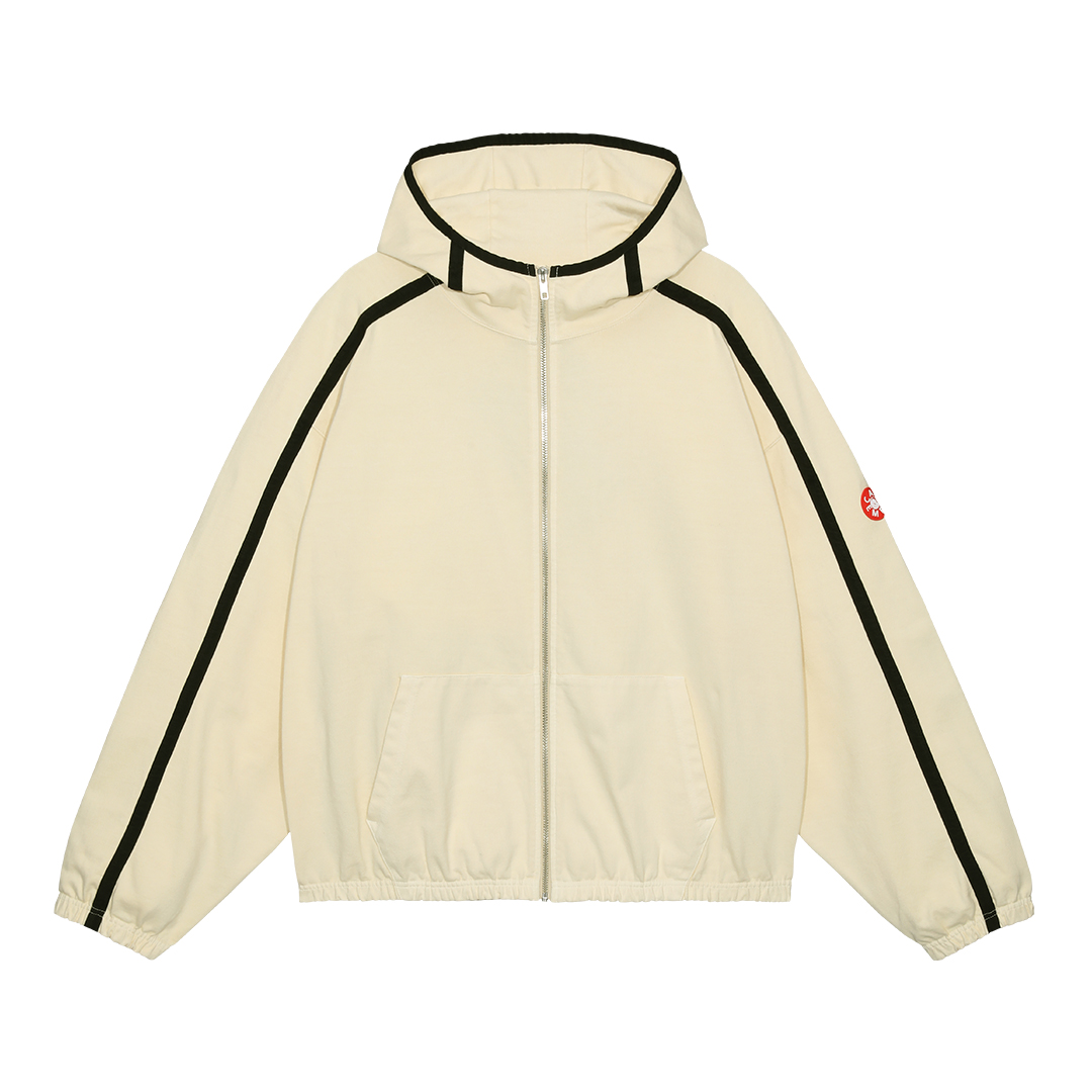 C.E / シーイー | OVERDYE TAPED LIGHT ZIP HOODY - Beige