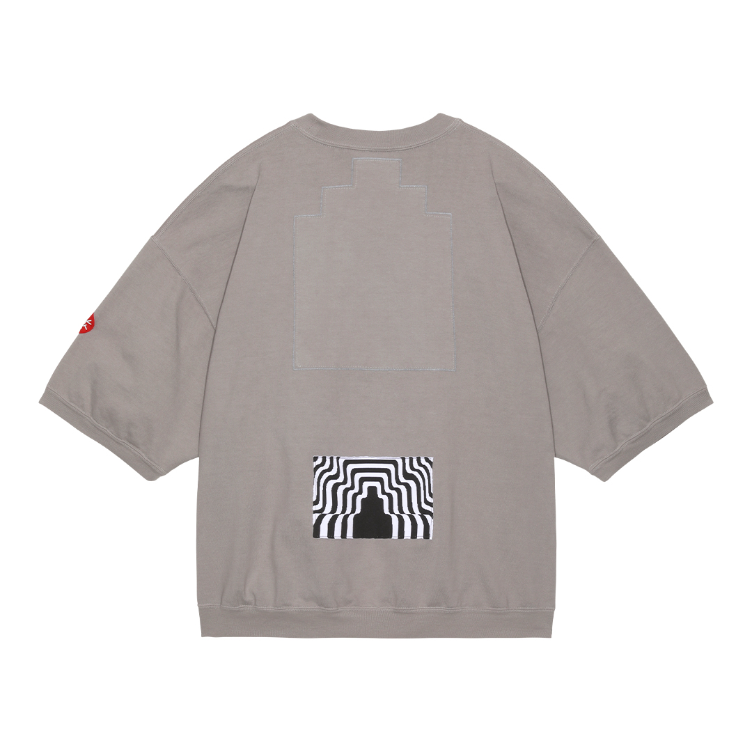 OVERDYE PATCHED CREW NECK - Gray