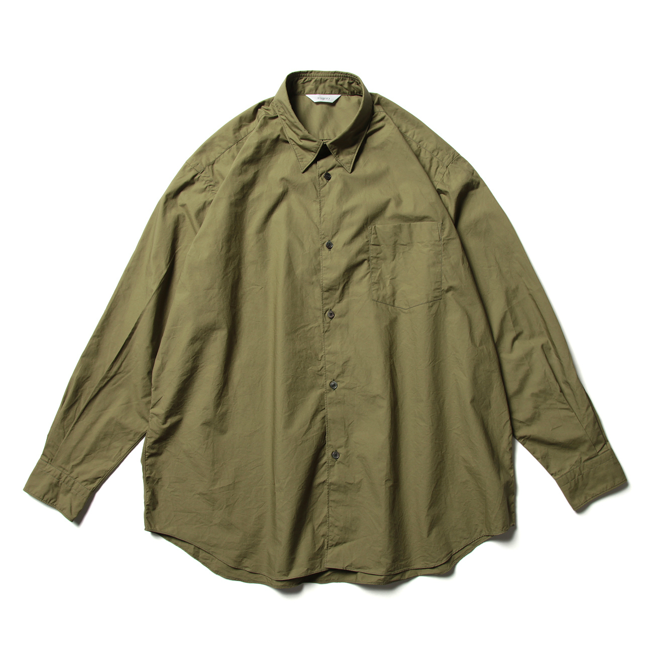 FUJITO / フジト | B/S Shirt (Solid) - タイプライター - Olive