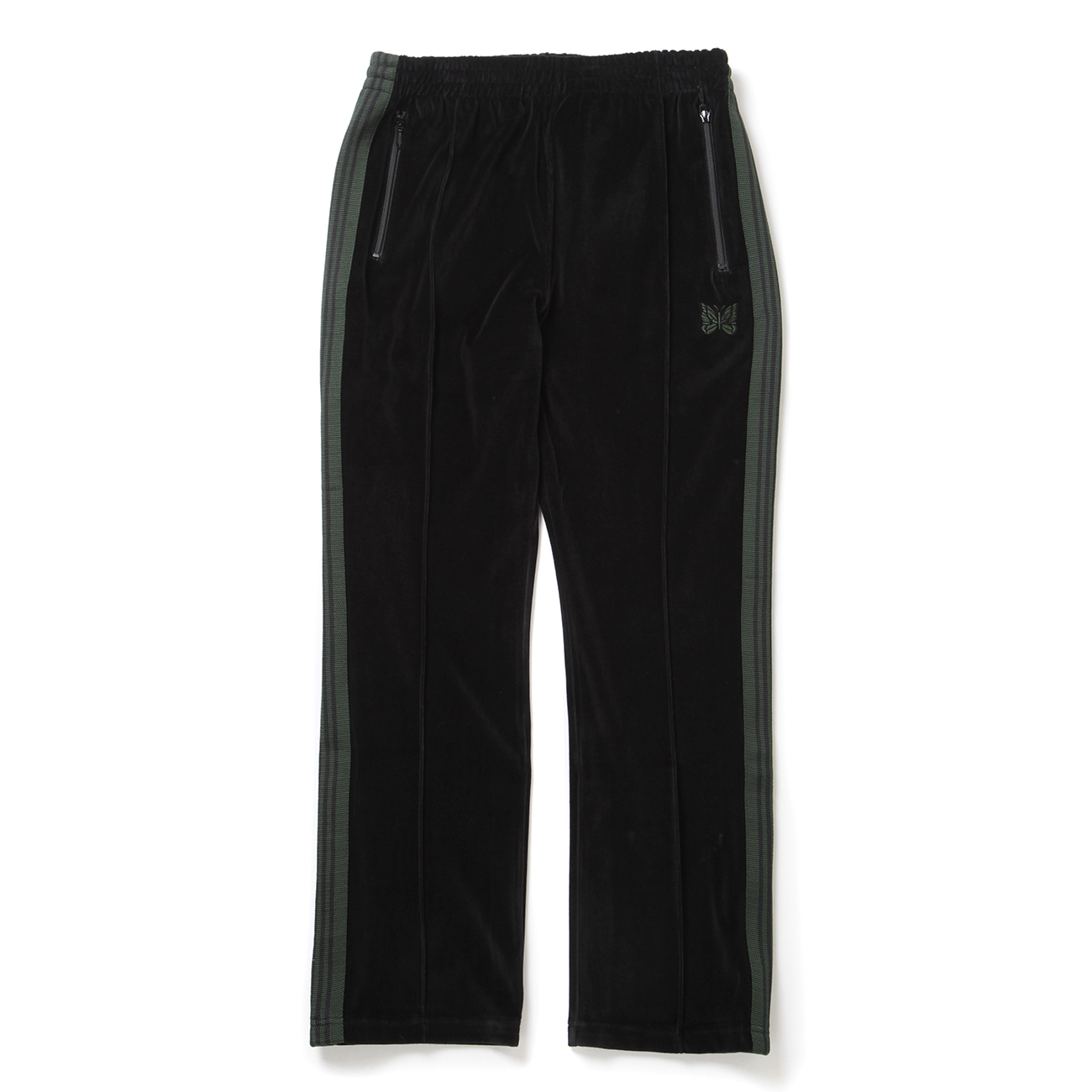パンツ Needles Narrow Track Pant Velour Needles / ニードルズ | Narrow Track Pant - C/Pe Velour - Black