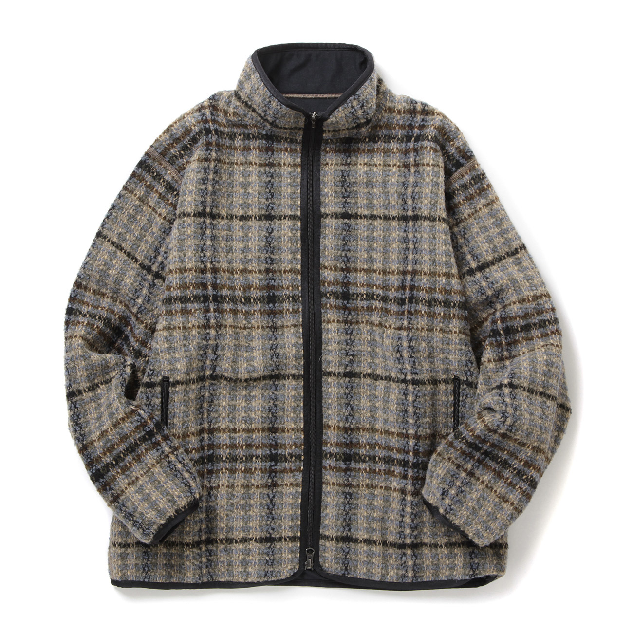 Needles / ニードルズ | W.U. Piping Jacket - W/PE/PC/AP/N Plaid Tweed - Sax /  Brown / Grey | 通販 - 正規取扱店 | COLLECT STORE / コレクトストア