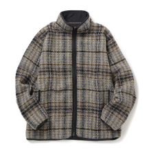 Needles / ニードルズ | W.U. Piping Jacket - W/PE/PC/AP/N Plaid Tweed - Sax / Brown / Grey